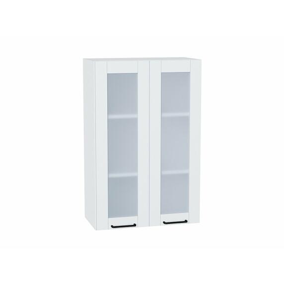 Шкаф верхний с 2-мя остекленными дверцами Флэт Плюс White In 2S/Белый 920*600*318