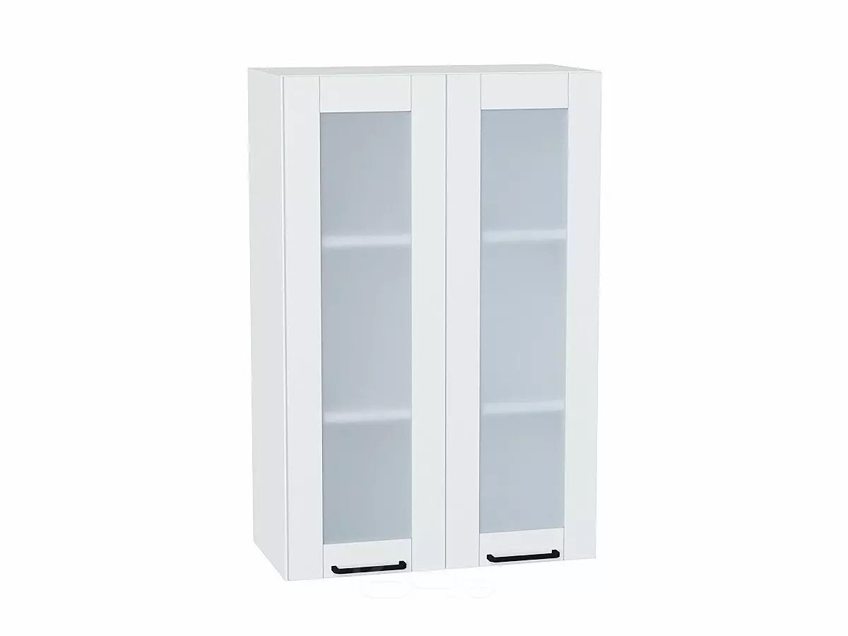 Шкаф верхний с 2-мя остекленными дверцами Флэт Плюс White In 2S/Белый 920*600*318