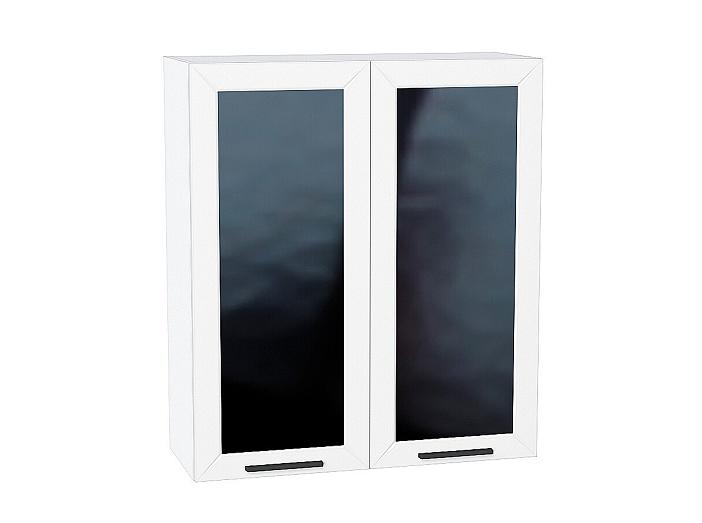 Шкаф верхний с 2-мя остекленными дверцами Глетчер Айленд Силк Белый 920*800*318