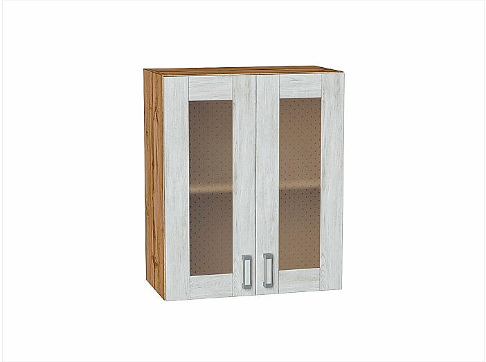 Шкаф верхний с 2-мя остекленными дверцами Лофт Nordic Oak Дуб Вотан 716*600*320