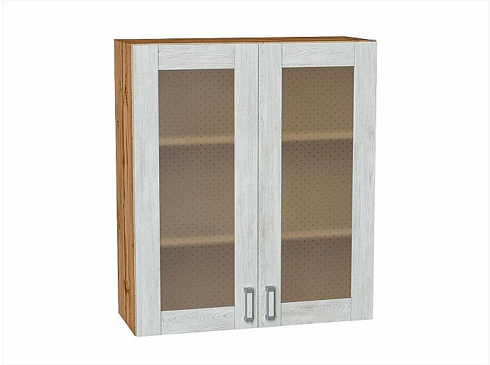 Шкаф верхний с 2-мя остекленными дверцами Лофт Nordic Oak Дуб Вотан 920*800*320
