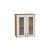 Шкаф верхний с 2-мя остекленными дверцами Лофт Nordic Oak/Дуб Вотан 716*600*320