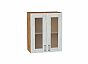 Шкаф верхний с 2-мя остекленными дверцами Лофт Nordic Oak/Дуб Вотан 716*600*320