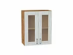 Шкаф верхний с 2-мя остекленными дверцами Лофт Nordic Oak/Дуб Вотан 716*600*320