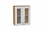 Шкаф верхний с 2-мя остекленными дверцами Лофт Nordic Oak/Дуб Вотан 716*600*320