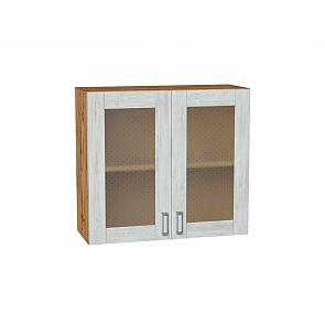 Шкаф верхний с 2-мя остекленными дверцами Лофт Nordic Oak/Дуб Вотан 716*800*320