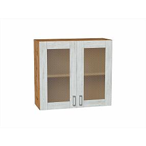 Шкаф верхний с 2-мя остекленными дверцами Лофт Nordic Oak/Дуб Вотан 716*800*320