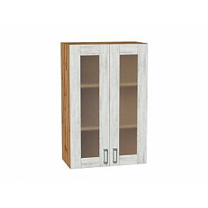 Шкаф верхний с 2-мя остекленными дверцами Лофт Nordic Oak/Дуб Вотан 920*600*320