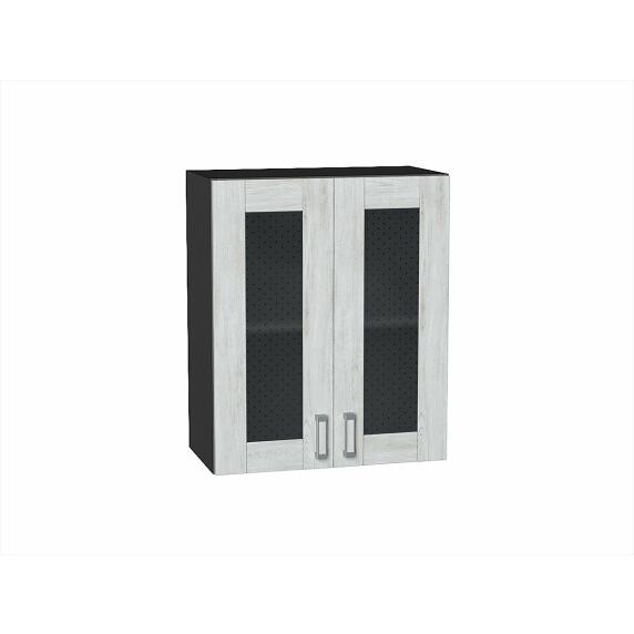 Шкаф верхний с 2-мя остекленными дверцами Лофт Nordic Oak/Graphite 716*600*320