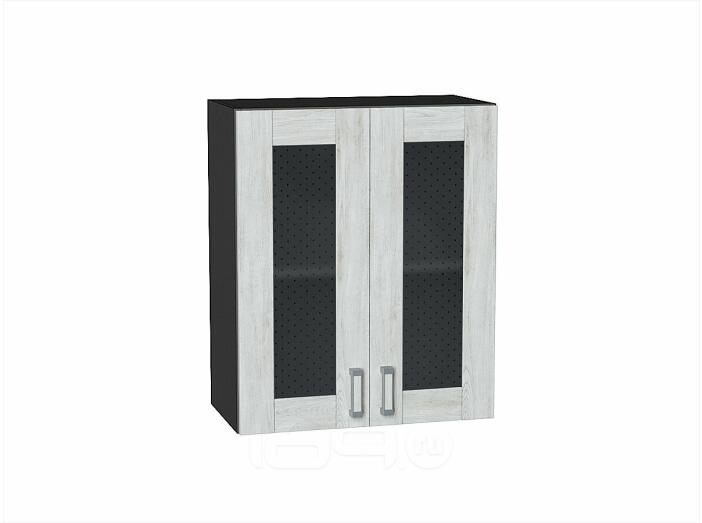 Шкаф верхний с 2-мя остекленными дверцами Лофт Nordic Oak/Graphite 716*600*320