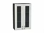 Шкаф верхний с 2-мя остекленными дверцами Лофт Nordic Oak/Graphite 920*600*320