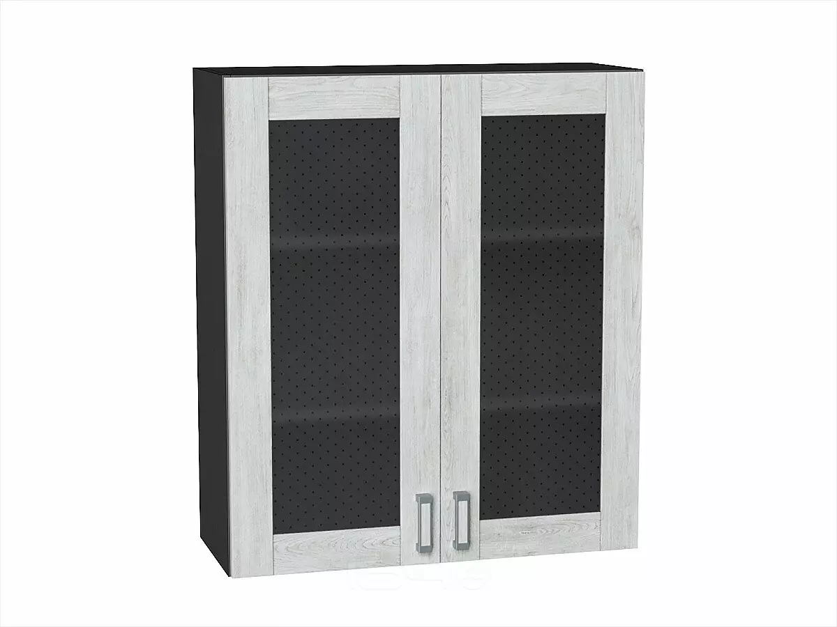 Шкаф верхний с 2-мя остекленными дверцами Лофт Nordic Oak/Graphite 920*800*320