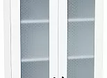 Шкаф верхний с 2-мя остекленными дверцами Лофт Super White Белый 920*800*320