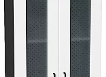 Шкаф верхний с 2-мя остекленными дверцами Лофт Super White Graphite 716*600*320