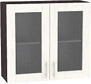 Шкаф верхний с 2-мя остекленными дверцами Лофт В 800 | 80 см