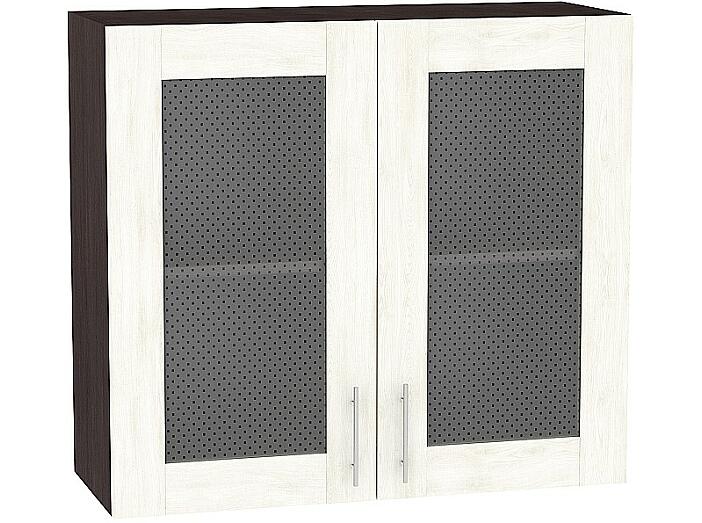 Шкаф верхний с 2-мя остекленными дверцами Лофт В 800 Nordic Oak-Венге
