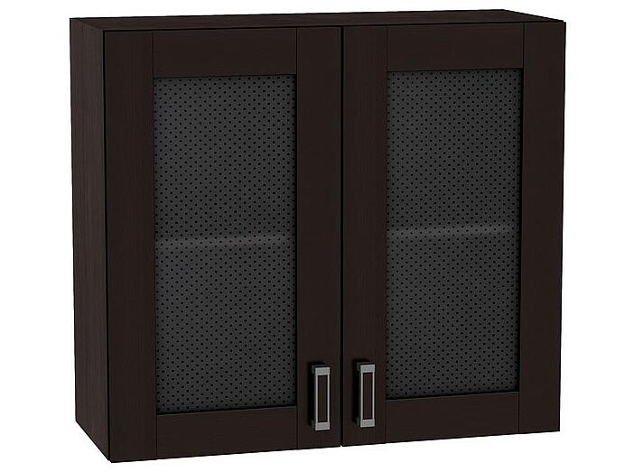Шкаф верхний с 2-мя остекленными дверцами Лофт В 800 Wenge Veralinga-Венге