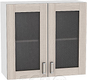 Шкаф верхний с 2-мя остекленными дверцами Лофт В 809 | 80 см