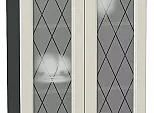 Шкаф верхний с 2-мя остекленными дверцами Ницца Агат/Graphite 920*600*318
