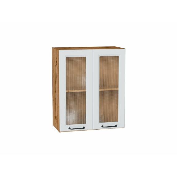Шкаф верхний с 2-мя остекленными дверцами Ницца Blanco/Дуб Вотан 716*600*318