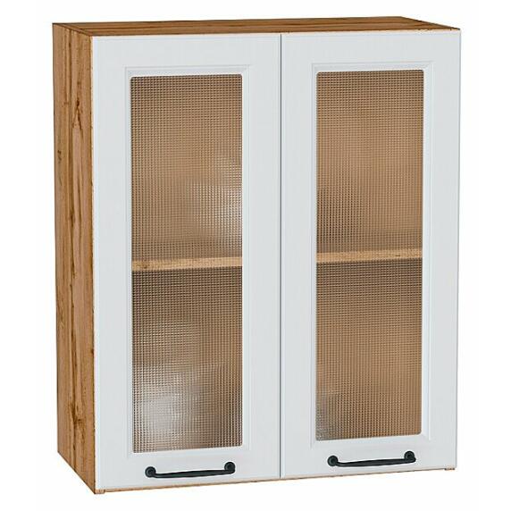 Шкаф верхний с 2-мя остекленными дверцами Ницца Blanco/Дуб Вотан 716*600*318