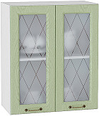 Шкаф верхний с 2-мя остекленными дверцами Ницца В 600 | 60 см