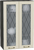 Шкаф верхний с 2-мя остекленными дверцами Ницца В 609 | 60 см