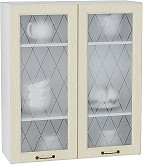 Шкаф верхний с 2-мя остекленными дверцами Ницца В 809 | 80 см