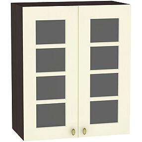 Шкаф верхний с 2-мя остекленными дверцами Прованс В 600 Ваниль-Венге