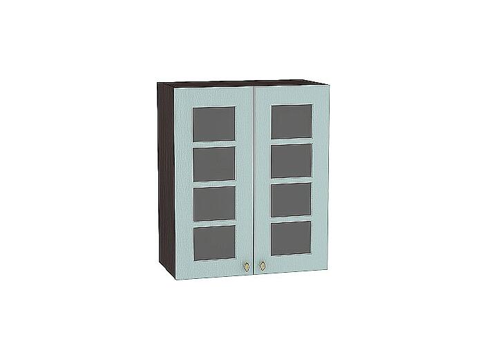 Шкаф верхний с 2-мя остекленными дверцами Прованс В 609 Голубой-Венге 