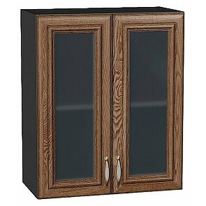 Шкаф верхний с 2-мя остекленными дверцами Шале Brown Dreamline Graphite 716*600*320
