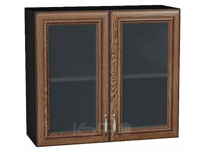 Шкаф верхний с 2-мя остекленными дверцами Шале Brown Dreamline Graphite 716*800*320
