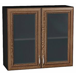 Шкаф верхний с 2-мя остекленными дверцами Шале Brown Dreamline Graphite 716*800*320