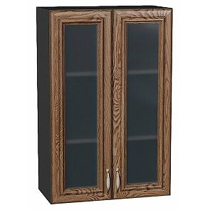Шкаф верхний с 2-мя остекленными дверцами Шале Brown Dreamline Graphite 920*600*320