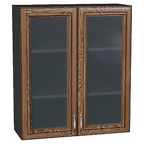 Шкаф верхний с 2-мя остекленными дверцами Шале Brown Dreamline