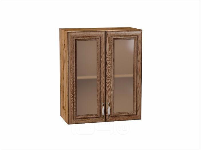 Шкаф верхний с 2-мя остекленными дверцами Шале Brown Dreamline Дуб Вотан 716*600*320