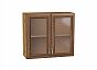 Шкаф верхний с 2-мя остекленными дверцами Шале Brown Dreamline Дуб Вотан 716*800*320