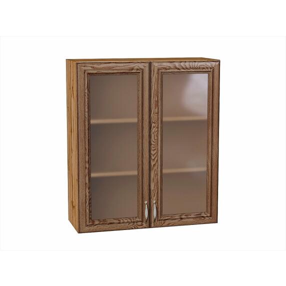 Шкаф верхний с 2-мя остекленными дверцами Шале Brown Dreamline Дуб Вотан 920*800*302
