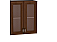 Шкаф верхний с 2-мя остекленными дверцами Шале В 600 Brown Oak-Венге