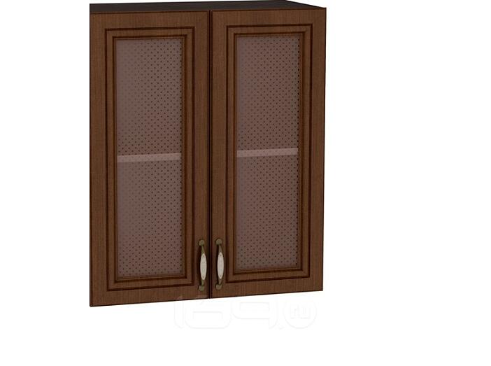 Шкаф верхний с 2-мя остекленными дверцами Шале В 600 Brown Oak-Венге