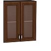 Шкаф верхний с 2-мя остекленными дверцами Шале В 600 Brown Oak-Венге
