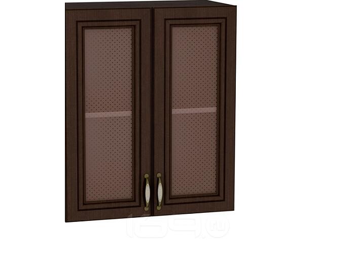 Шкаф верхний с 2-мя остекленными дверцами Шале В 600 Thermo Oak-Венге