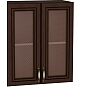 Шкаф верхний с 2-мя остекленными дверцами Шале В 600 Thermo Oak-Венге