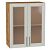 Шкаф верхний с 2-мя остекленными дверцами Сканди Cappuccino Softwood Дуб Вотан 716*600*320