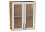 Шкаф верхний с 2-мя остекленными дверцами Сканди Cappuccino Softwood Дуб Вотан 716*600*320