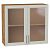 Шкаф верхний с 2-мя остекленными дверцами Сканди Cappuccino Softwood Дуб Вотан 716*800*320
