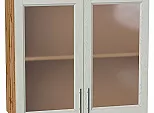 Шкаф верхний с 2-мя остекленными дверцами Сканди Cappuccino Softwood Дуб Вотан 716*800*320