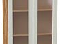 Шкаф верхний с 2-мя остекленными дверцами Сканди Cappuccino Softwood Дуб Вотан 920*600*320