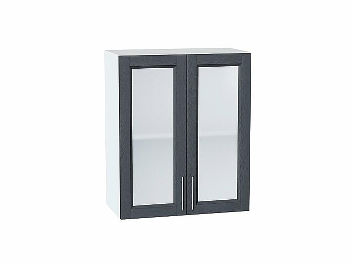 Шкаф верхний с 2-мя остекленными дверцами Сканди Graphite Softwood Белый 716*600*320