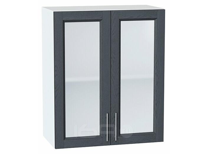Шкаф верхний с 2-мя остекленными дверцами Сканди Graphite Softwood Белый 716*600*320